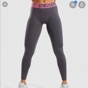 gymshark fit leggings - charcoal/dusky pink